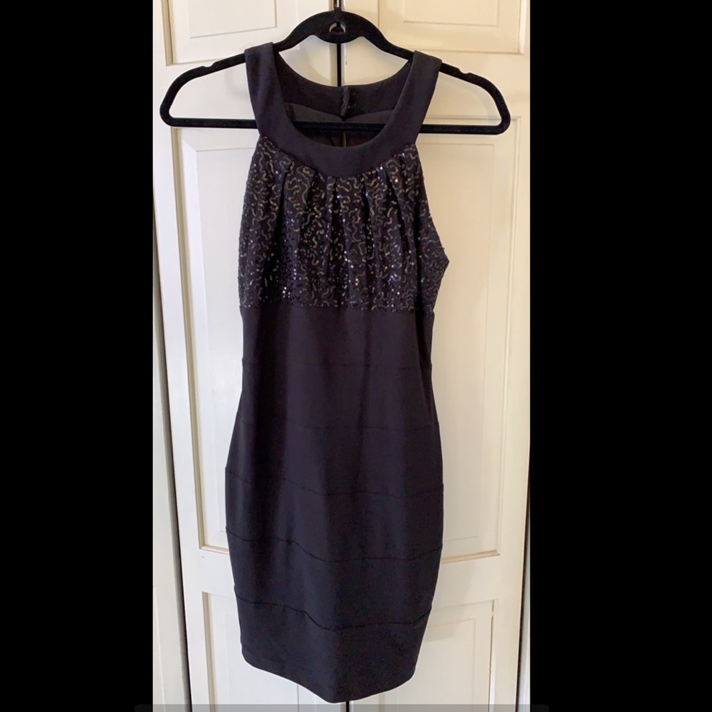 Black dress with sequin detailing